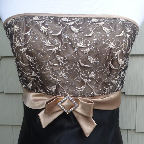 GUNNE SAX Jessica McClintock STRAPLESS Dress Size 7/Small, USA, bejeweled - Picture 6 of 9